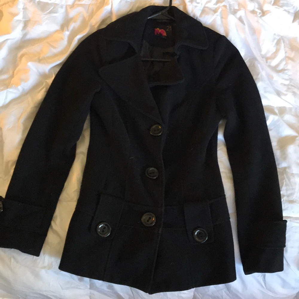 Black peacoat